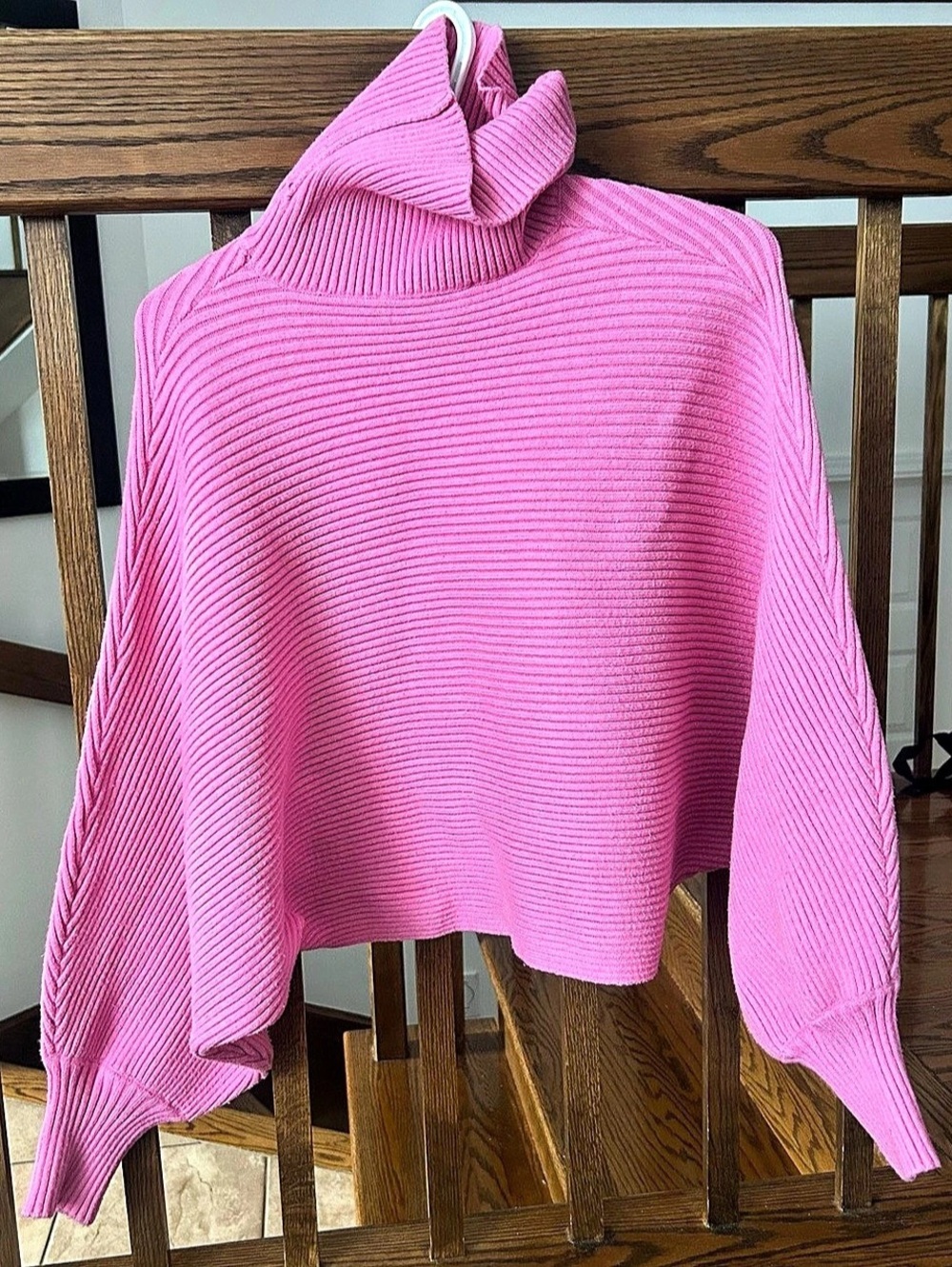 Zara Pink Cowl Neck Sweater Size Small Like New OFFERED IN SET TOO